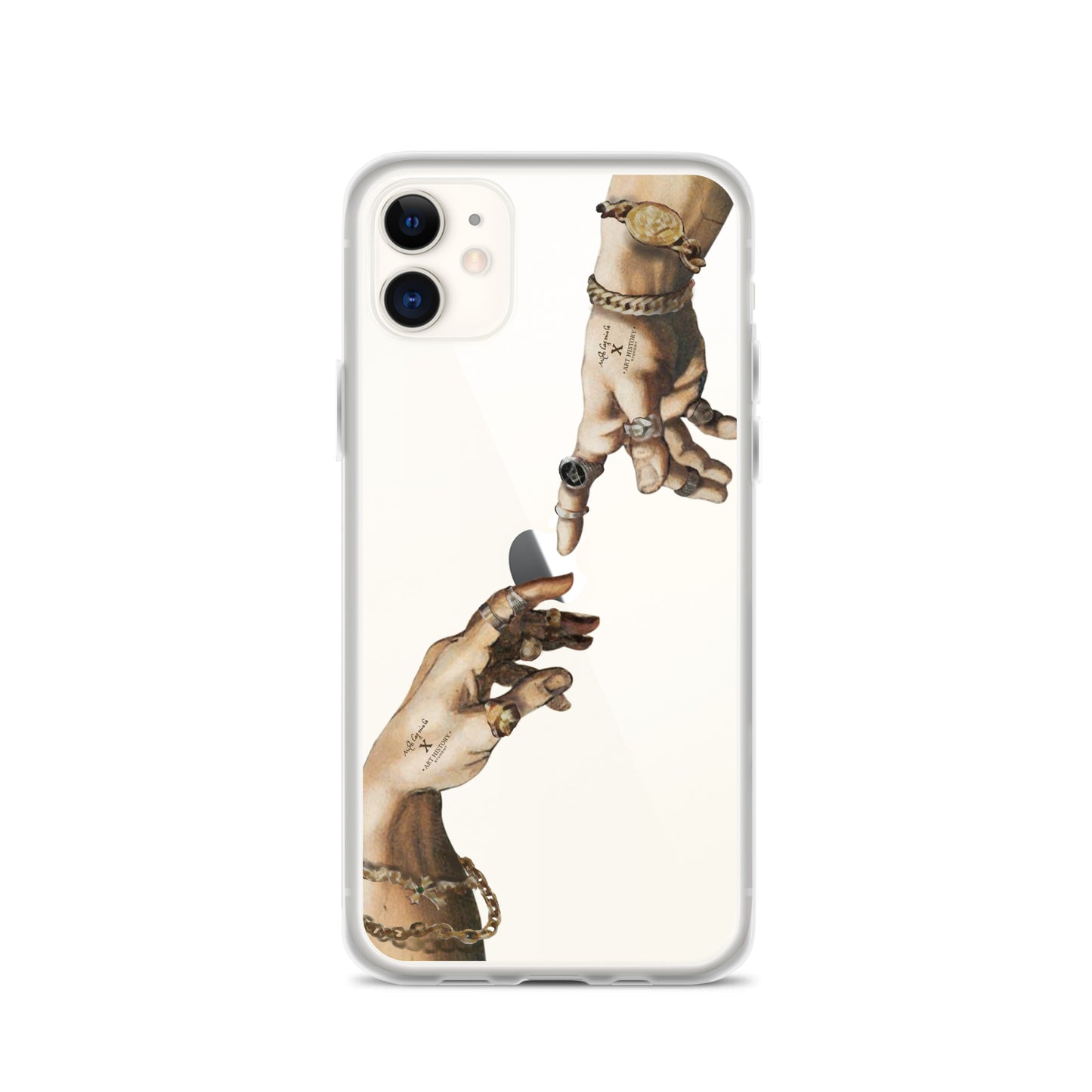 Creation of Adam by Michelangelo X Art History Clear iPhone Case