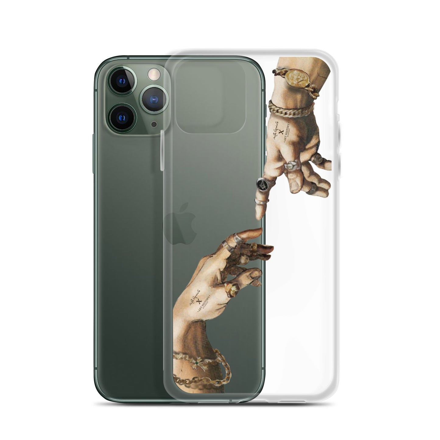 Creation of Adam by Michelangelo X Art History Clear iPhone Case