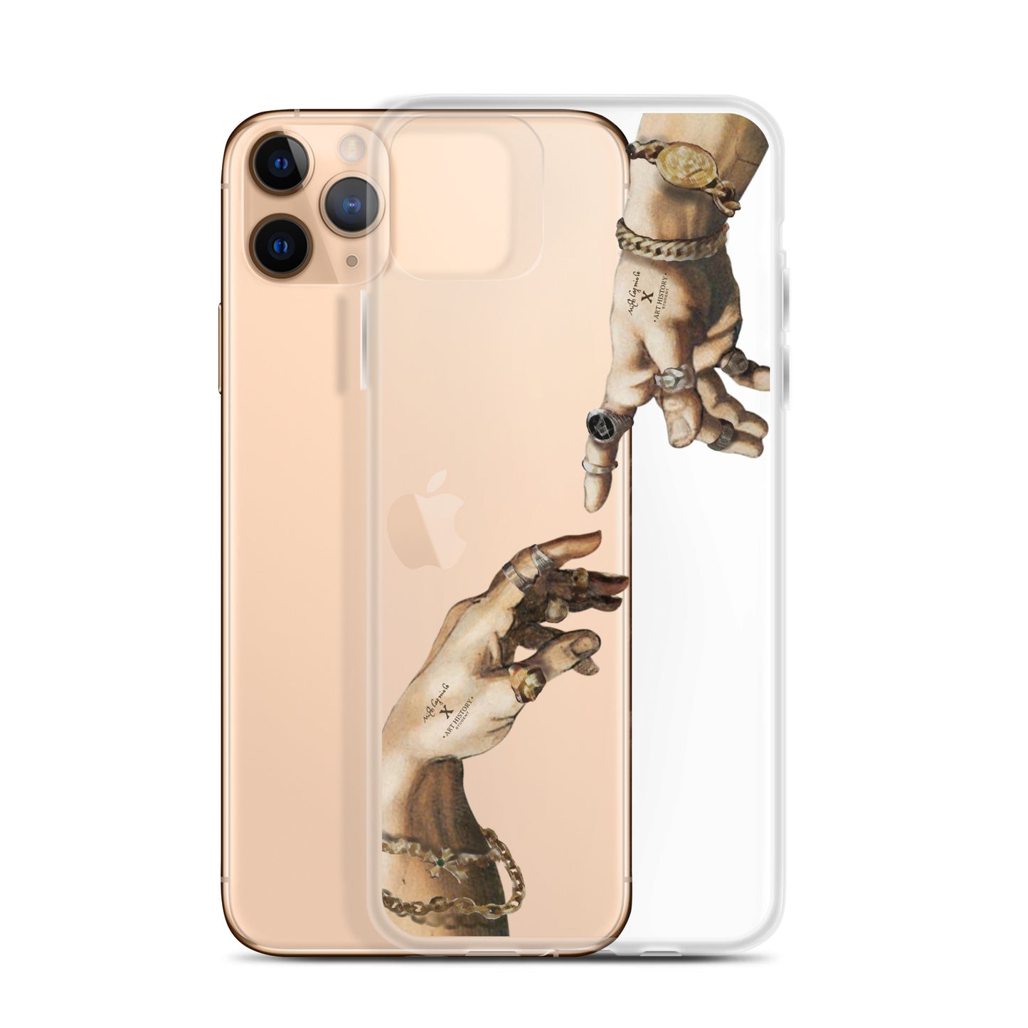 Creation of Adam by Michelangelo X Art History Clear iPhone Case