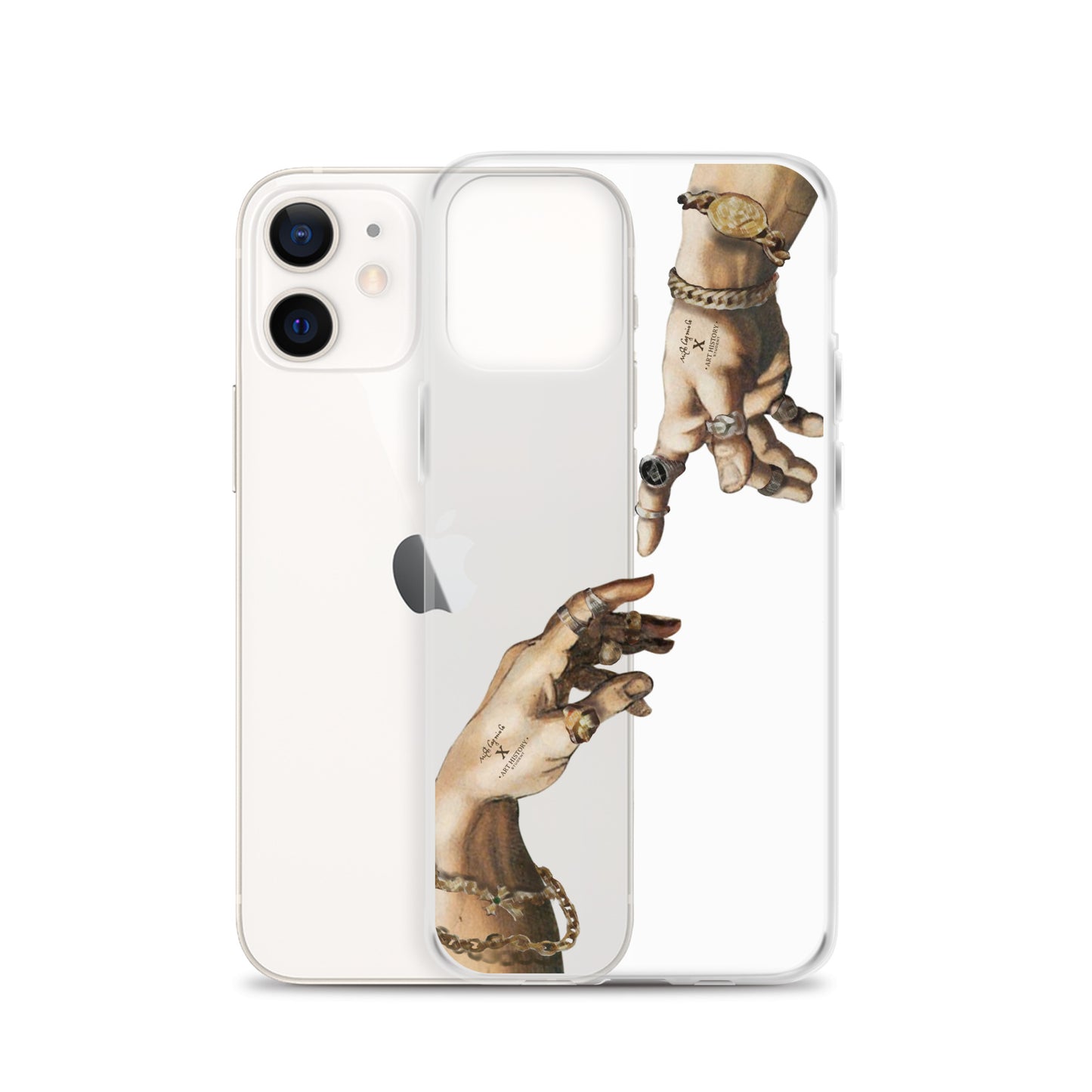 Creation of Adam by Michelangelo X Art History Clear iPhone Case