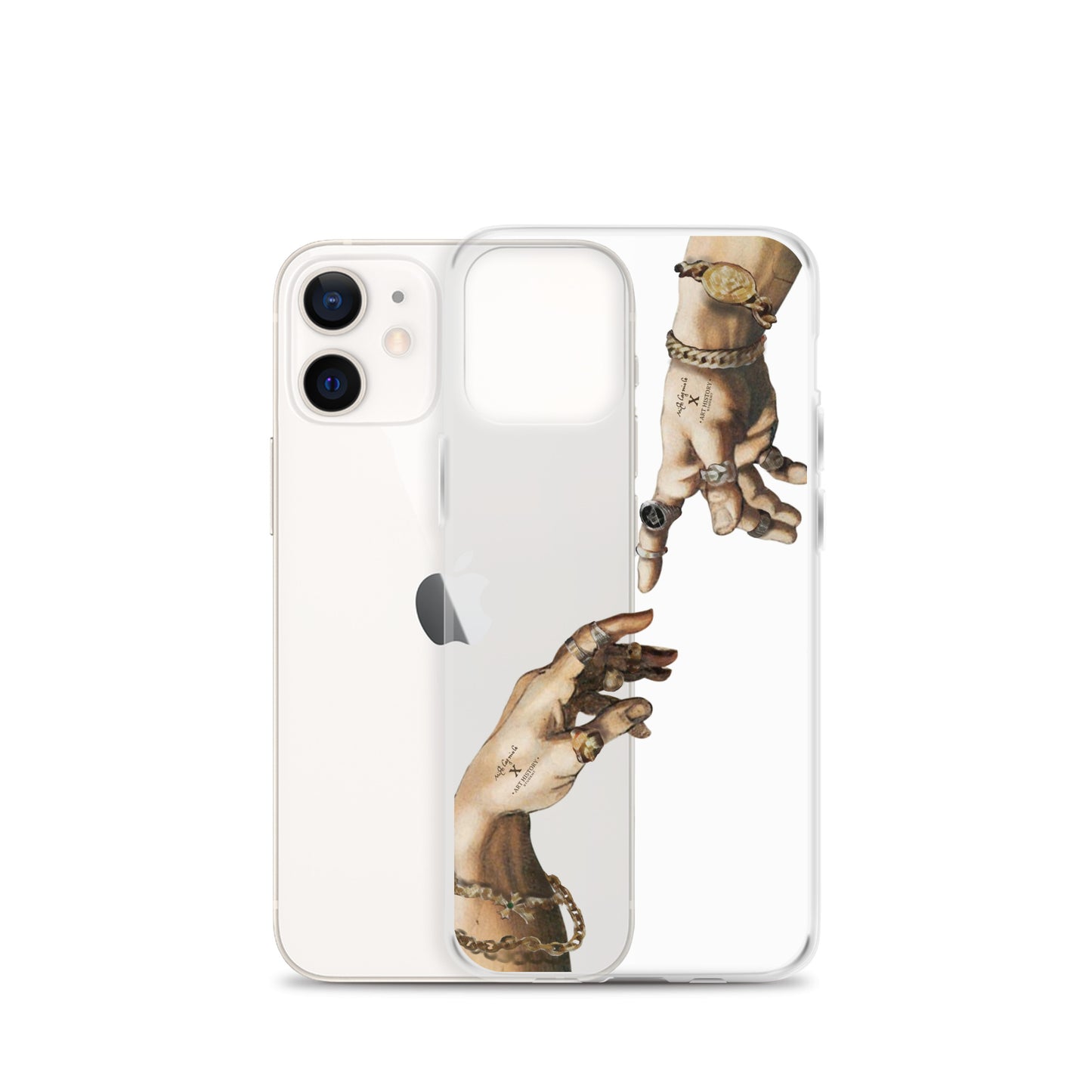 Creation of Adam by Michelangelo X Art History Clear iPhone Case