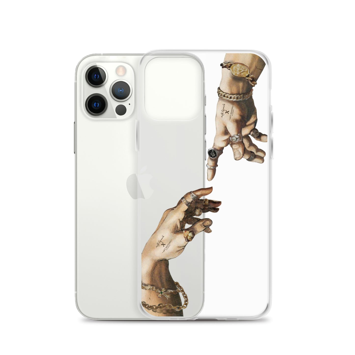 Creation of Adam by Michelangelo X Art History Clear iPhone Case