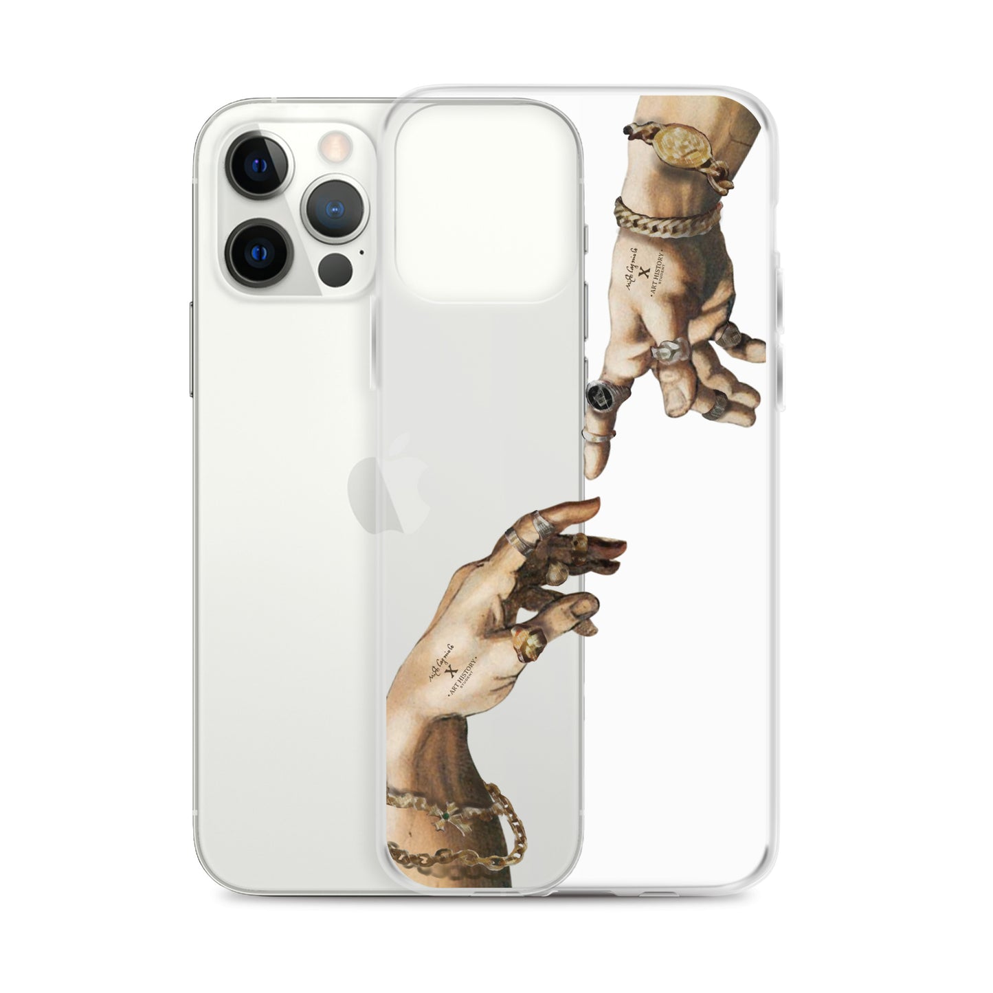 Creation of Adam by Michelangelo X Art History Clear iPhone Case