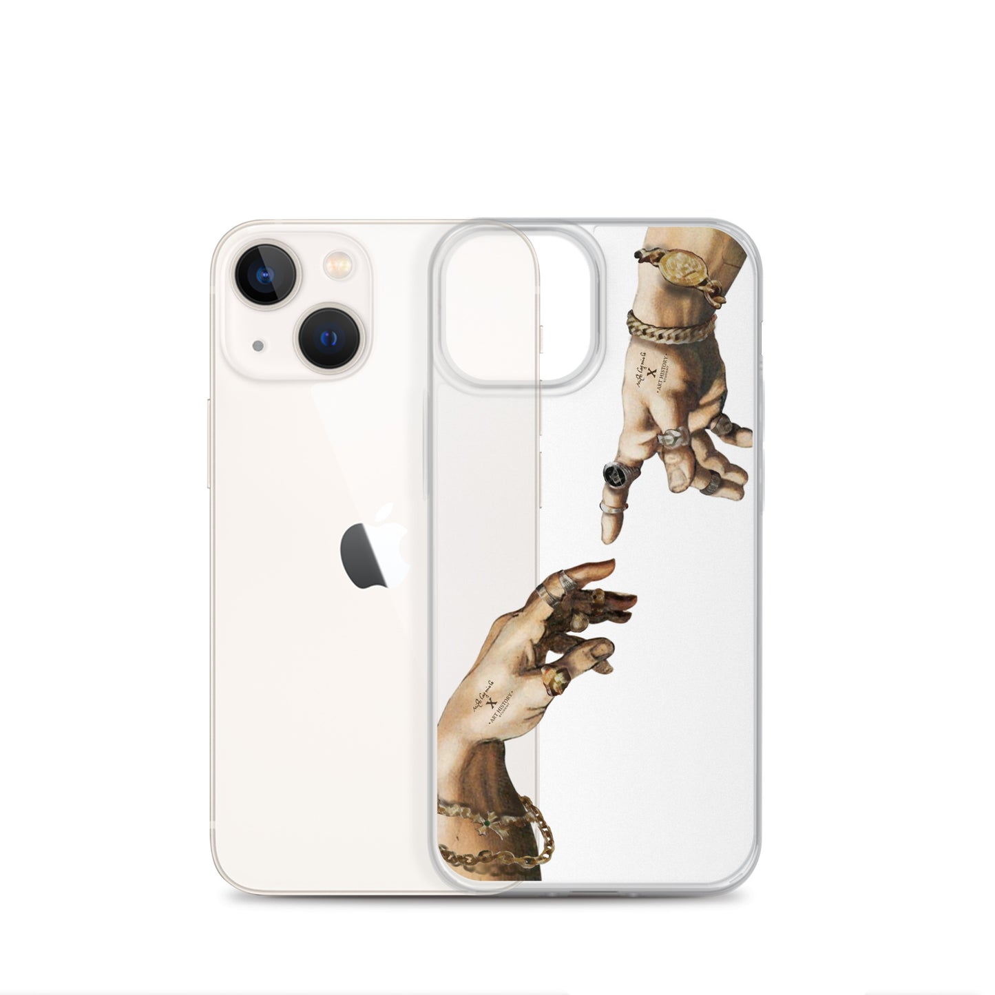 Creation of Adam by Michelangelo X Art History Clear iPhone Case