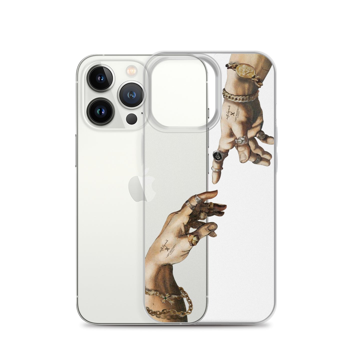 Creation of Adam by Michelangelo X Art History Clear iPhone Case