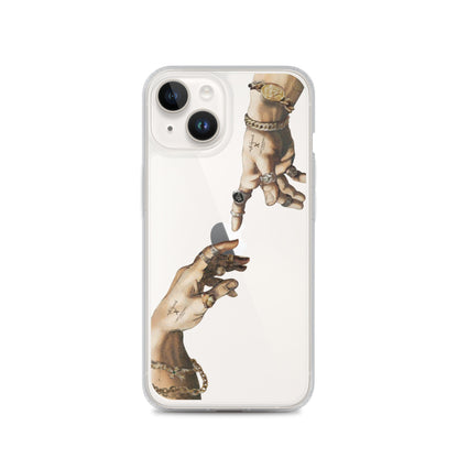 Creation of Adam by Michelangelo X Art History Clear iPhone Case