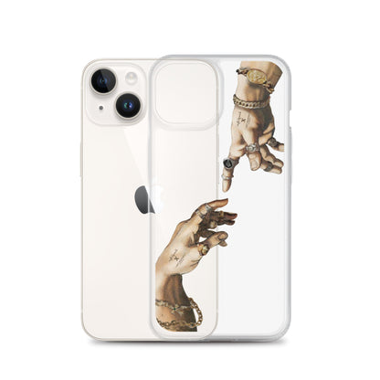 Creation of Adam by Michelangelo X Art History Clear iPhone Case