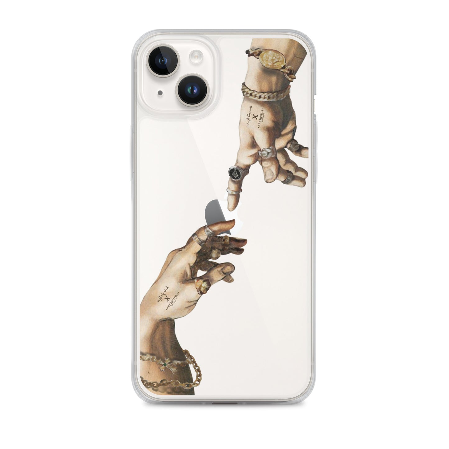 Creation of Adam by Michelangelo X Art History Clear iPhone Case