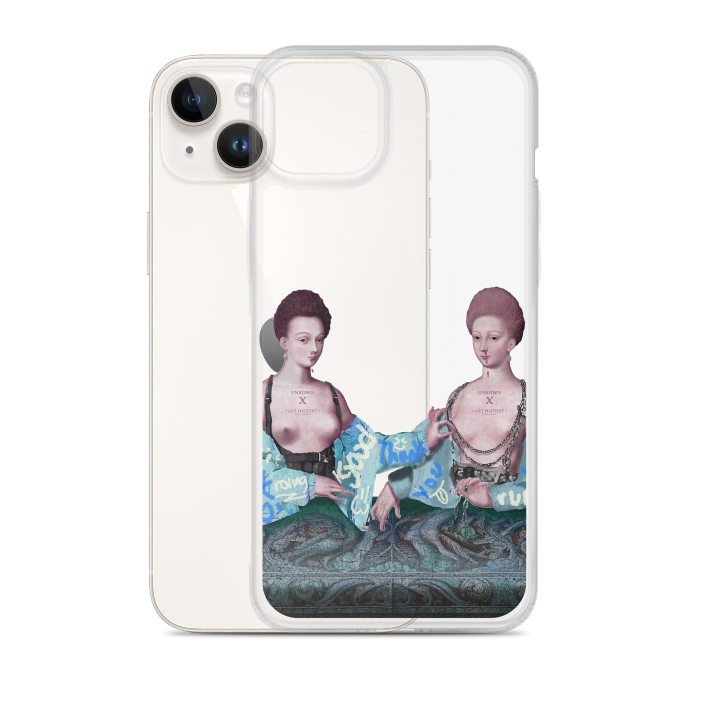 Gabrielle d'Estrées et une de ses soeurs by Unkown x Art History Student Clear iPhone® Case