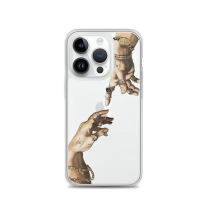 Creation of Adam by Michelangelo X Art History Clear iPhone Case