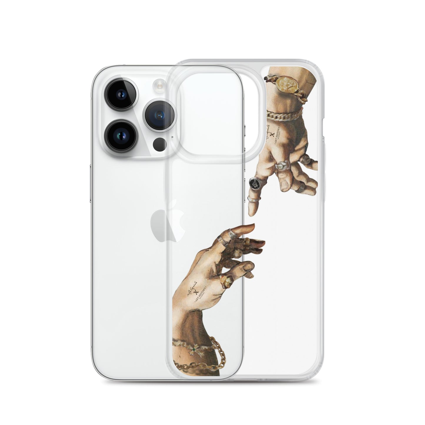 Creation of Adam by Michelangelo X Art History Clear iPhone Case