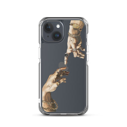 Creation of Adam by Michelangelo X Art History Clear iPhone Case