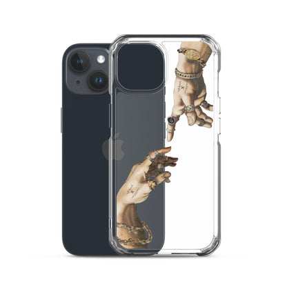 Creation of Adam by Michelangelo X Art History Clear iPhone Case