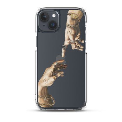 Creation of Adam by Michelangelo X Art History Clear iPhone Case