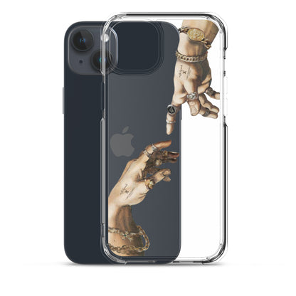 Creation of Adam by Michelangelo X Art History Clear iPhone Case