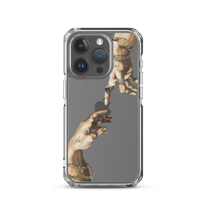 Creation of Adam by Michelangelo X Art History Clear iPhone Case