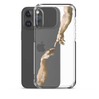 Creation of Adam by Michelangelo X Art History Clear iPhone Case® V2