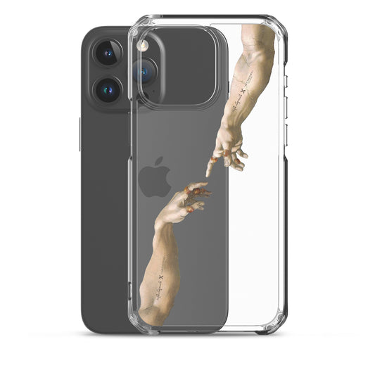 Creation of Adam by Michelangelo X Art History Clear iPhone Case® V2