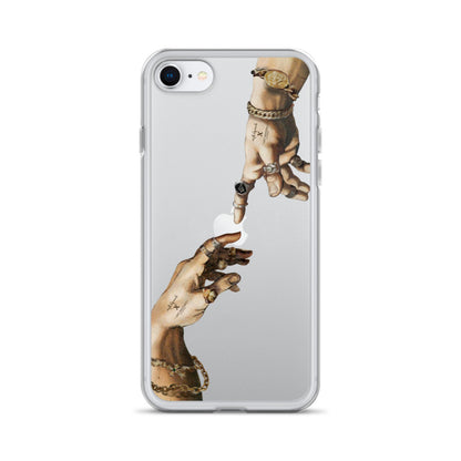 Creation of Adam by Michelangelo X Art History Clear iPhone Case