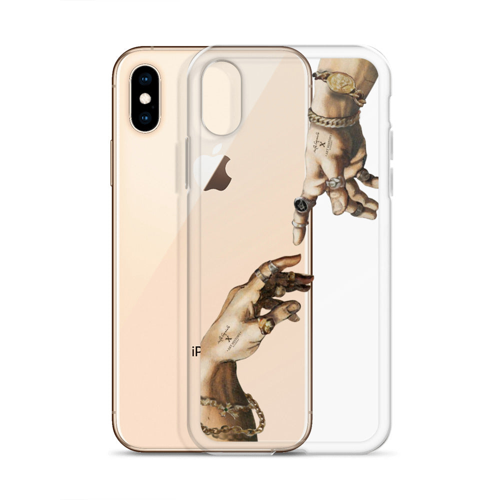 Creation of Adam by Michelangelo X Art History Clear iPhone Case