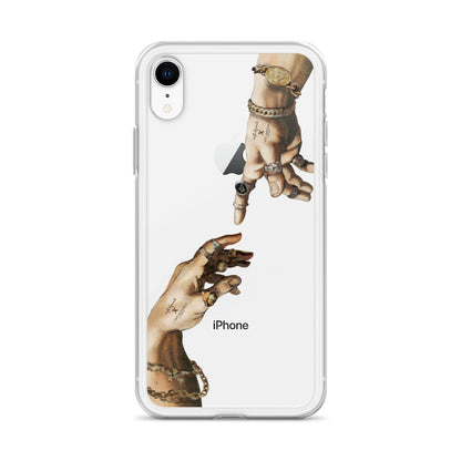 Creation of Adam by Michelangelo X Art History Clear iPhone Case